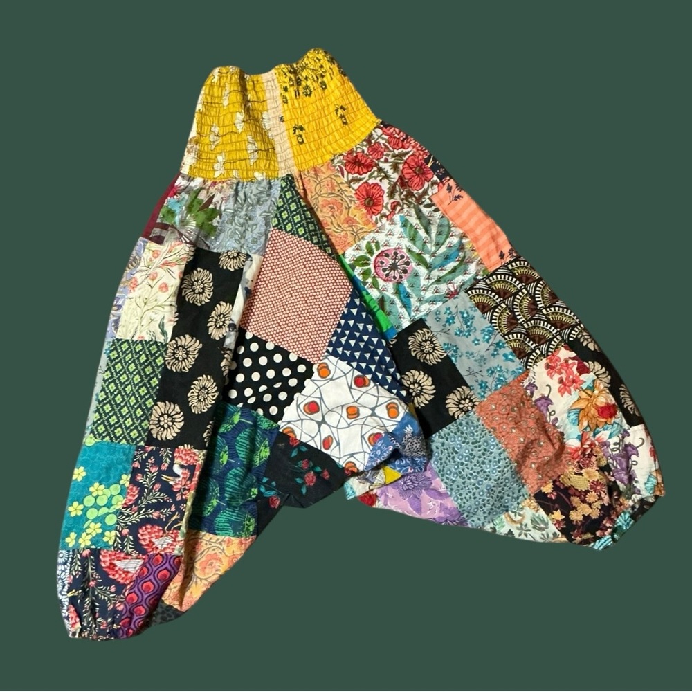 Patchwork Harem Pants - Multicolor - image 2